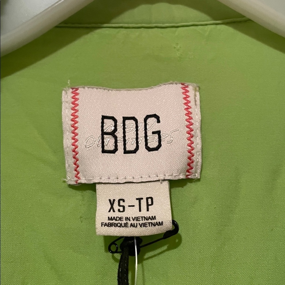 BDG Lime Green Corduroy Shacket - Picture 2 of 4